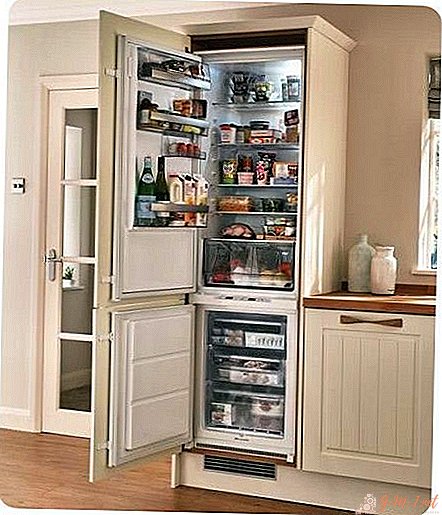 How is the built-in refrigerator different from the usual