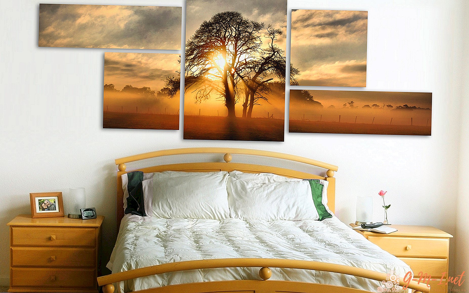 What to hang over the bed in the bedroom