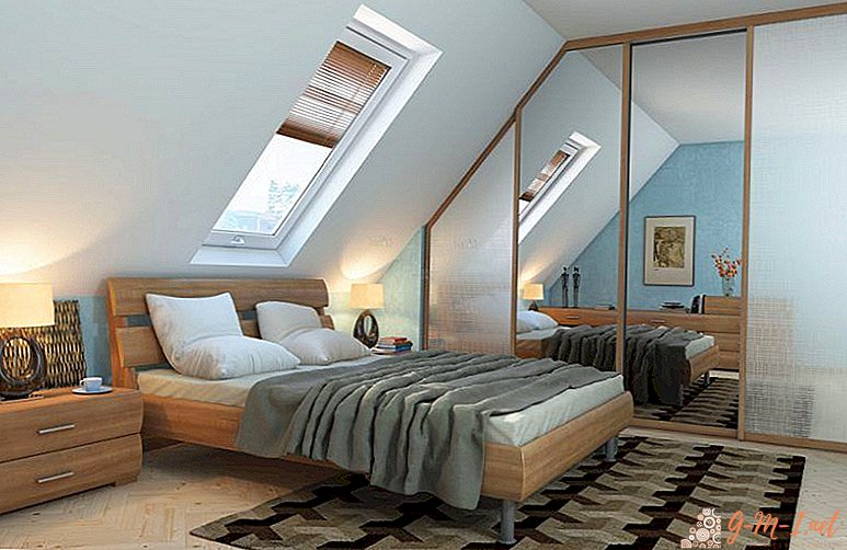 Dizajn potkrovlja spavaće sobe
