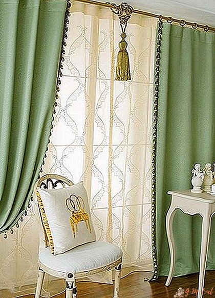 Photo curtains in the bedroom in a modern design