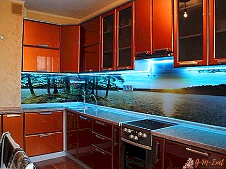 How to attach the LED strip to the kitchen set