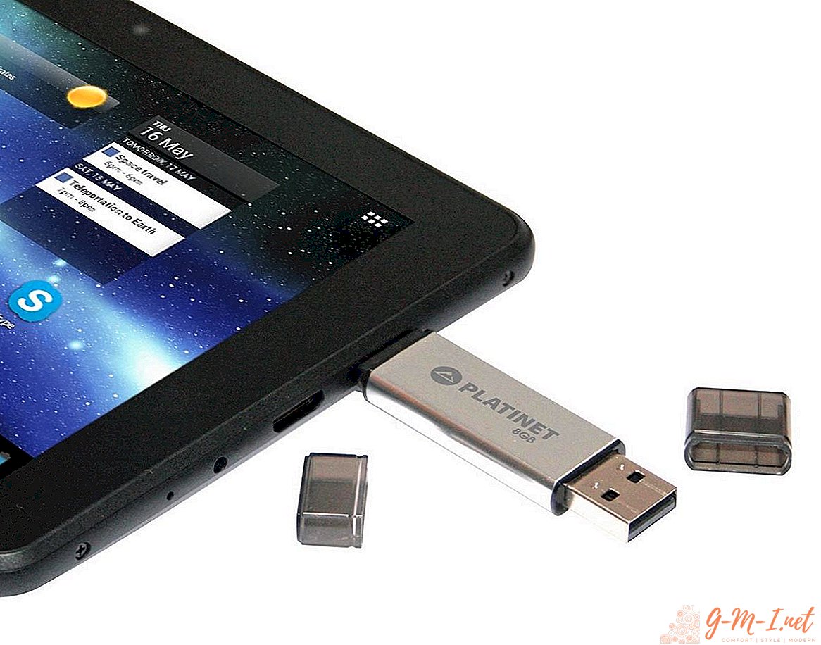 How to connect a flash drive to the tablet