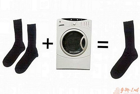 Le maître a trouvé où aller chaussettes dans la machine à laver