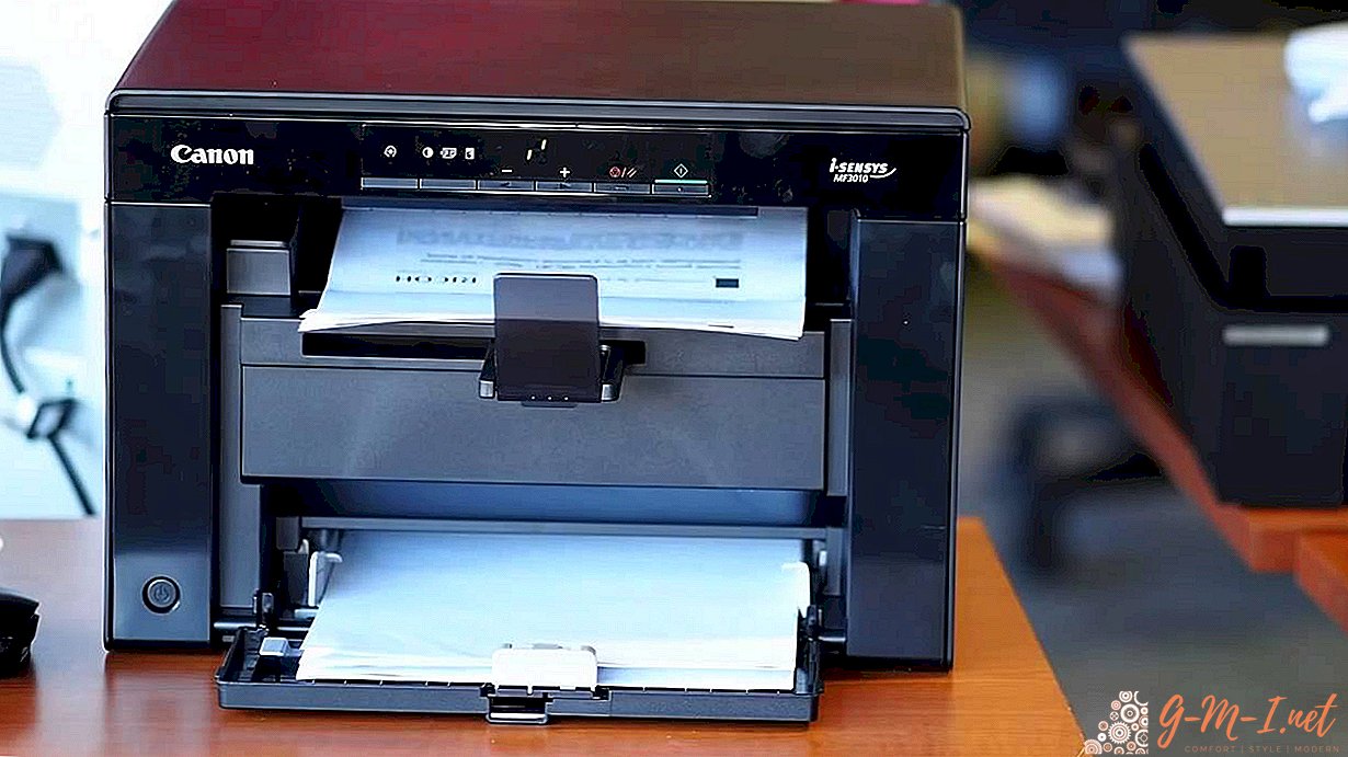 The printer prints through a line.