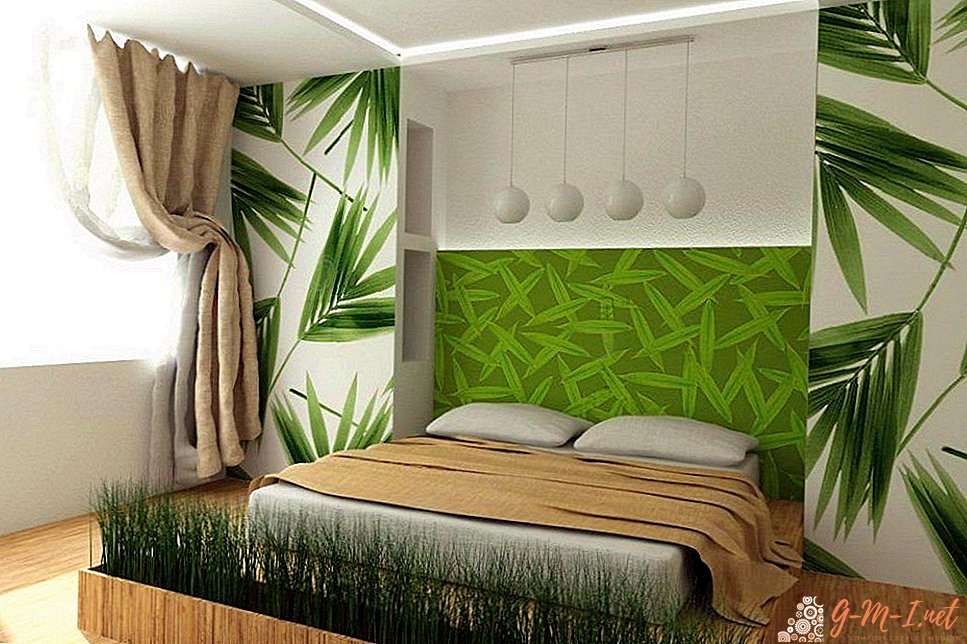 Dormitorio de estilo ecológico