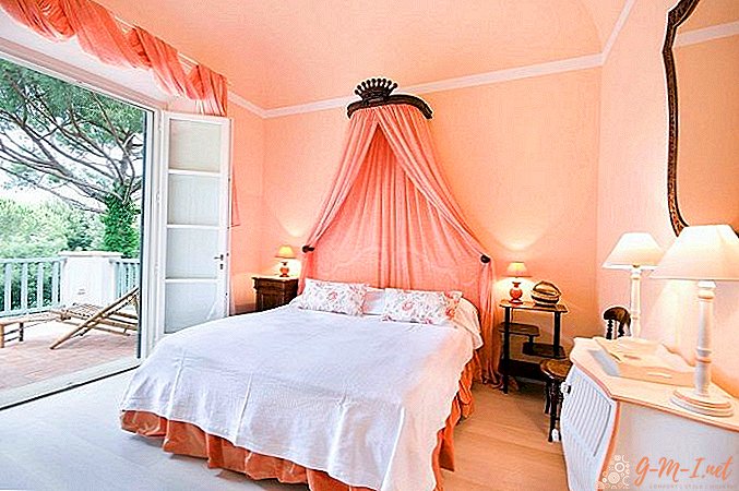 Peach bedroom