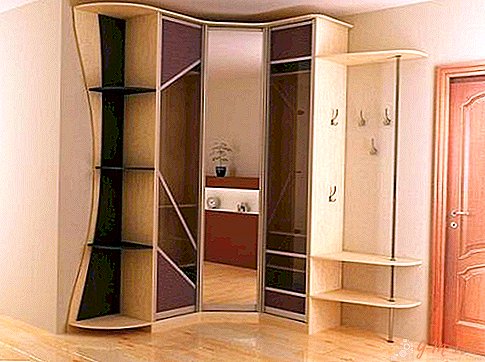 Corner wardrobe in the bedroom, dimensions and drawings