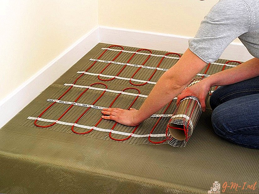 The device of a warm electric floor for tiles